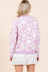 Mittoshop Checkered Heart Button Down Cardigan - 1985 the VAULT Boutique