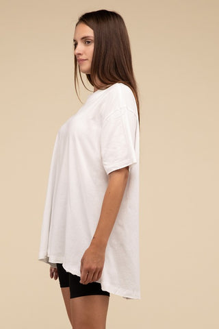 Basic Cotton Drop Shoulder Oversized Top - 1985 the VAULT Boutique