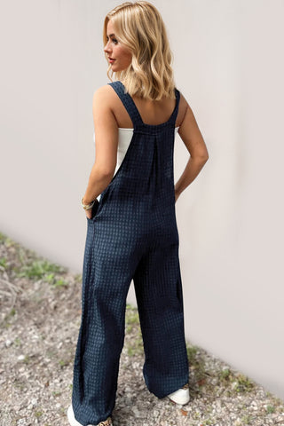 Oh Full Size Plaid Wide Leg Overalls with Pockets - 1985 the VAULT Boutique