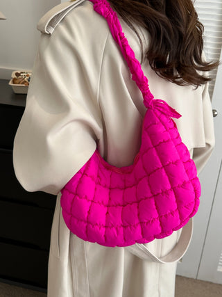 Bubble Texture Ruched Strap Quilted Shoulder Bag - 1985 the VAULT Boutique