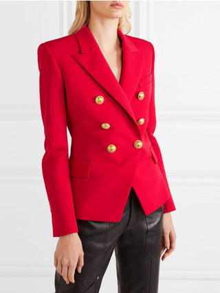 Lapel Collar Long Sleeve Blazer - 1985 the VAULT Boutique