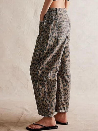 Leopard Wide Leg Jeans - 1985 the VAULT Boutique