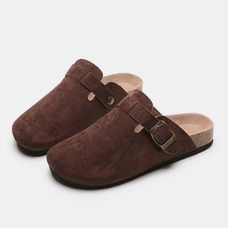 Suede Closed Toe Buckle Slide - 1985 the VAULT Boutique