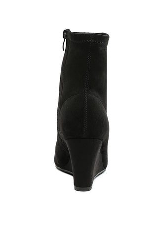 Yara Microfiber Wedge Sock Boots - 1985 the VAULT Boutique