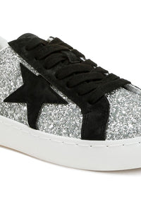 Shinding Glitter Star Chunky Sneakers - 1985 the VAULT Boutique