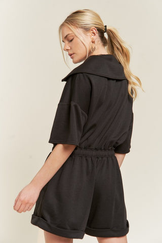 TERRY ZIP FRONT ROMPER - 1985 the VAULT Boutique