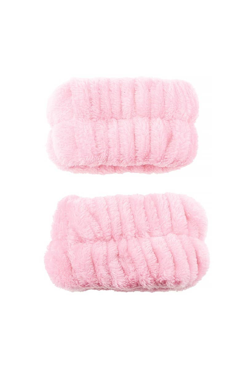 CALA Pink Spa Headband & Wristband Set