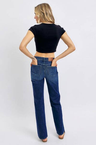 Judy Blue Full Size Tummy Control Straight Jeans Plus Size - 1985 the VAULT Boutique