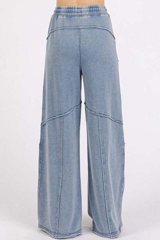 Mittoshop Asymmetric Seam Mineral Wash Elastic Waist Pants - 1985 the VAULT Boutique