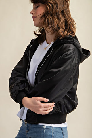 REVERSIBLE ALL WEATHER FUR LINED BOMBER JACKET - 1985 the VAULT Boutique