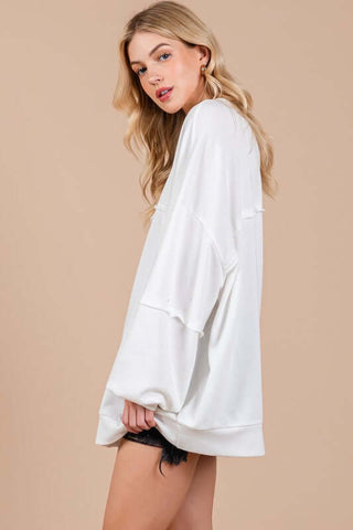 Ces Femme Exposed Seam Long Sleeve Sweatshirt - 1985 the VAULT Boutique