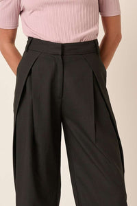 Mittoshop Deep Pleated High Waisted Wide Leg Pants - 1985 the VAULT Boutique