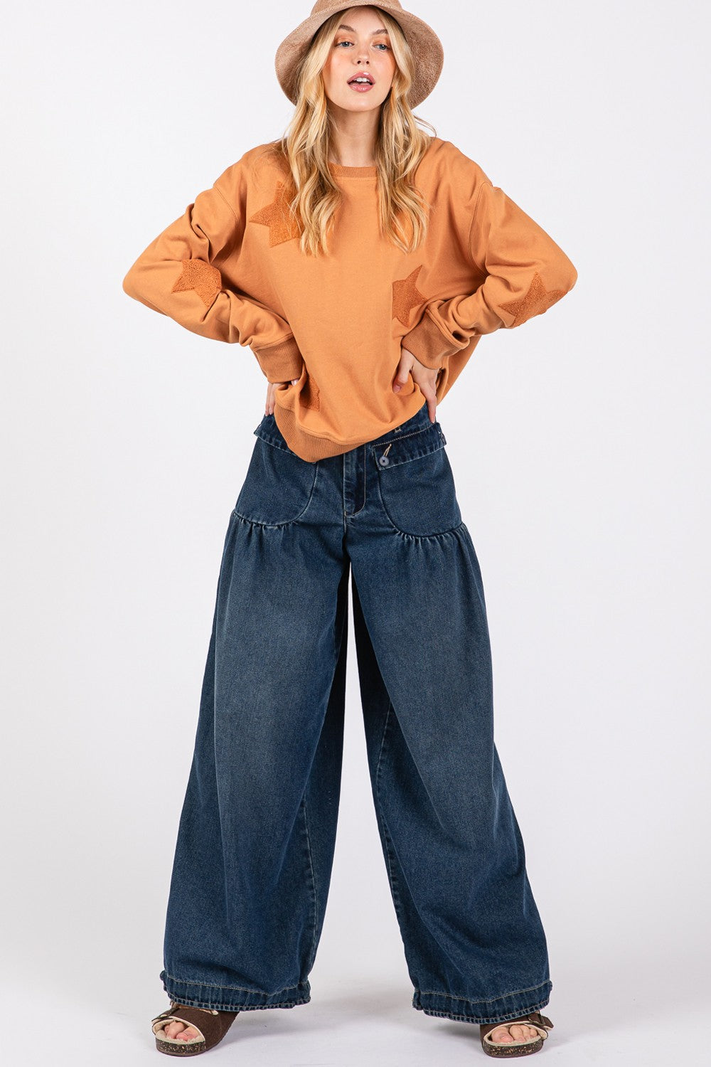 SAGE + FIG Mid-Rise Cargo Jeans with Pockets - 1985 the VAULT Boutique