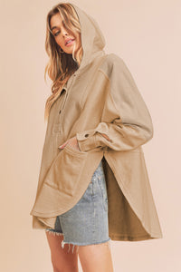 Aemi+Co Slit Half Snap Oversize Hoodie - 1985 the VAULT Boutique