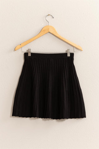 HYFVE High Waist Knit Pleated Flare Mini Skirt - 1985 the VAULT Boutique