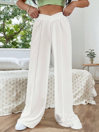 Elastic Waist Wide Leg Pants - 1985 the VAULT Boutique