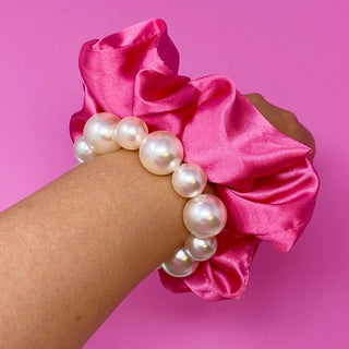 Pearl & Satin Scrunchie Set - 1985 the VAULT Boutique