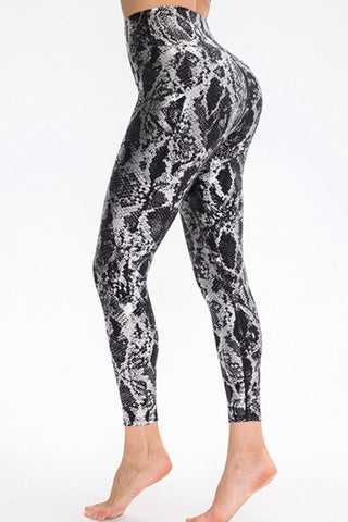 Animal Print Slim Fit Wide Waistband Long Sports Pants - 1985 the VAULT Boutique