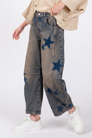 SAGE + FIG Star Wide Leg Jeans with Pockets - 1985 the VAULT Boutique