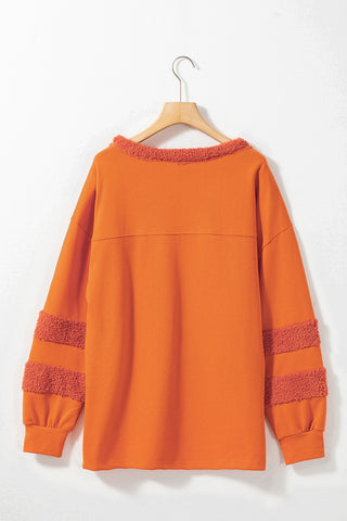 High-Low Round Neck Long Sleeve Sweatshirt - 1985 the VAULT Boutique