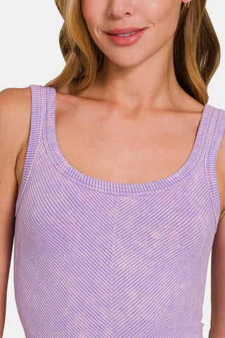 Zenana Ribbed Scoop Neck Tank - 1985 the VAULT Boutique