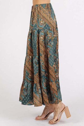 Mittoshop Paisley Patchwork Print Satin Maxi Skirt - 1985 the VAULT Boutique