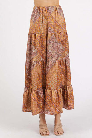 Mittoshop Paisley Patchwork Print Satin Maxi Skirt - 1985 the VAULT Boutique