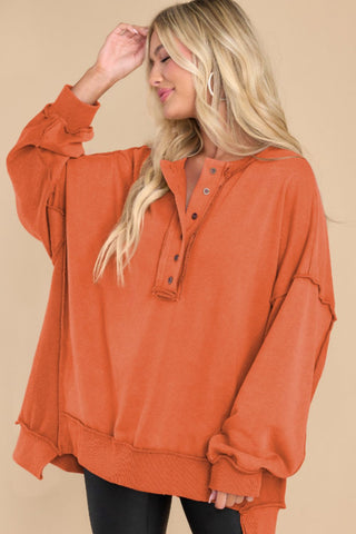 Exposed Seam Long Sleeve Sweatshirt - 1985 the VAULT Boutique