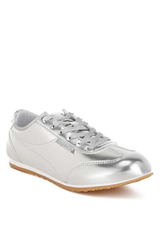 Astylos Metallic Faux Leather Sneakers - 1985 the VAULT Boutique