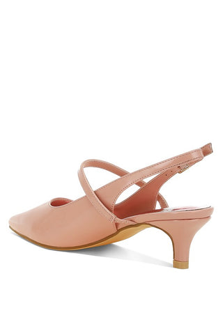 Abloom Kitten Heel Slingback Sandals - 1985 the VAULT Boutique