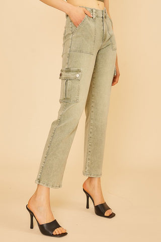 Annie Wear Straight Leg Jeans with Cargo Pockets - 1985 the VAULT Boutique