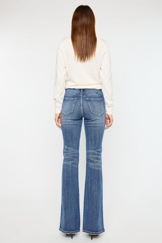 Kancan Cat's Whiskers High Waist Flare Jeans - 1985 the VAULT Boutique