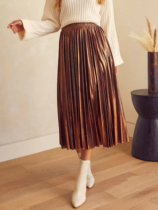 Pleated Midi Skirt - 1985 the VAULT Boutique