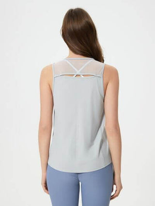 Millennia Cutout Back Round Neck Active Tank - 1985 the VAULT Boutique