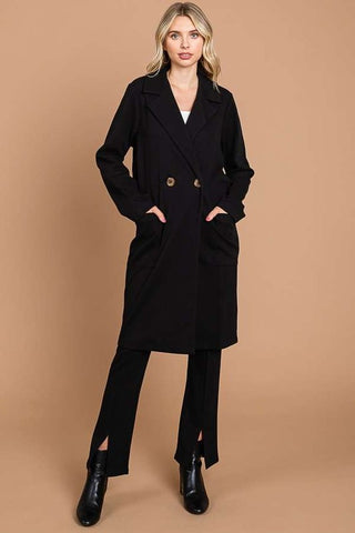 Culture Code Double Breast Lapel Collar Coat - 1985 the VAULT Boutique