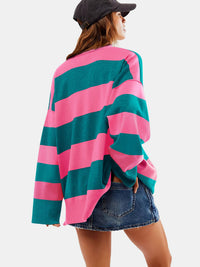 Color Block Half Zip Long Sleeve Sweater - 1985 the VAULT Boutique