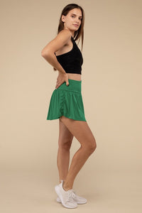 Wide Band Tennis Skirt with Zippered Back Pocket - 1985 the VAULT Boutique