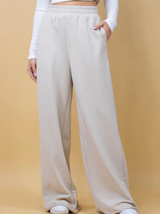 Elastic Waist Wide Leg Pants - 1985 the VAULT Boutique