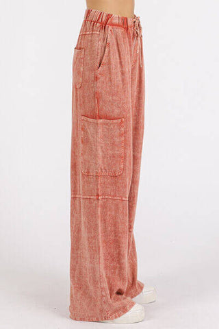 Mittoshop Mineral Wash Drawstring Elastic Waist Pants - 1985 the VAULT Boutique