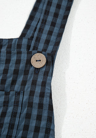 Plaid Wide Strap Wide Leg Overalls - 1985 the VAULT Boutique