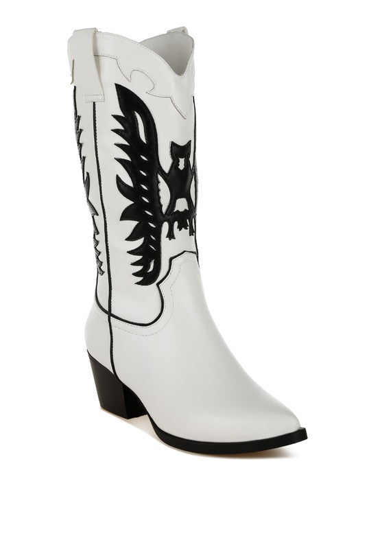 Thistle Winged Patchwork Cowboy Boots - 1985 the VAULT Boutique