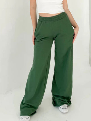 Elastic Waist Wide Leg Pants - 1985 the VAULT Boutique