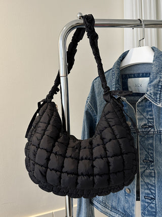 Bubble Texture Ruched Strap Quilted Shoulder Bag - 1985 the VAULT Boutique