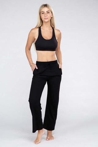 Lounge Wide Pants with Drawstrings - 1985 the VAULT Boutique