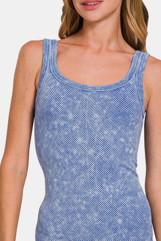 Zenana Ribbed Scoop Neck Tank - 1985 the VAULT Boutique