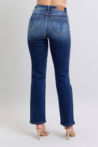 Judy Blue Full Size Washed Straight Leg Jeans with Pockets - 1985 the VAULT Boutique