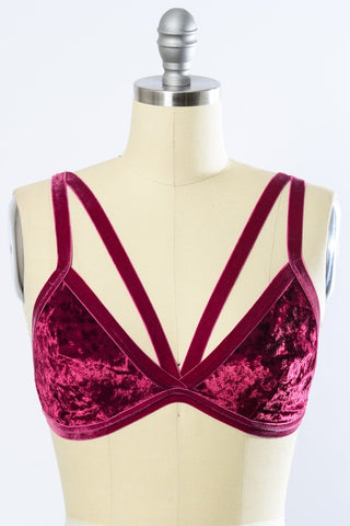 Crushed Velvet Bralette - 1985 the VAULT Boutique