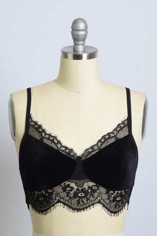 Velvet and Lace Half Cami - 1985 the VAULT Boutique