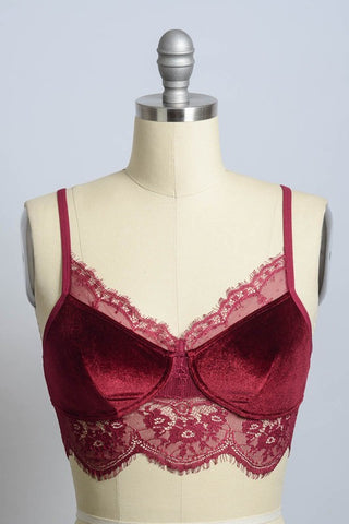 Velvet and Lace Half Cami - 1985 the VAULT Boutique