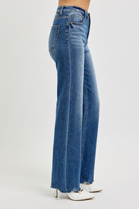 RISEN Tummy Control High Rise Raw Cut Jeans - 1985 the VAULT Boutique